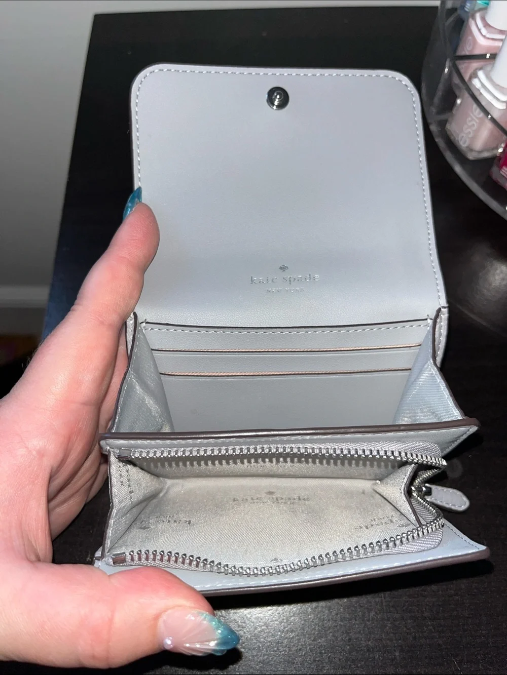 kate spade Pebbled Leather Compact Wallet